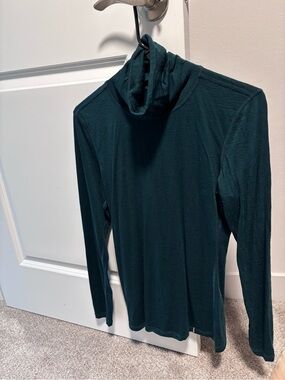Women's Long Sleeve Turtleneck Top - Deep Green